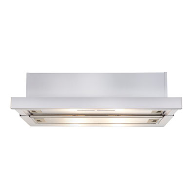 Slideout Rangehood white finish 600mm